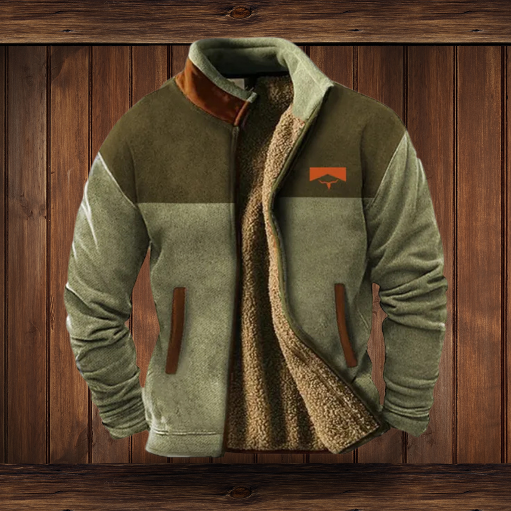 Herren-Fleece-Weste mit Kapuze und praktischen Taschen im angesagten Colorblock-Stil - J&B - 9 - Atelier-Zofia