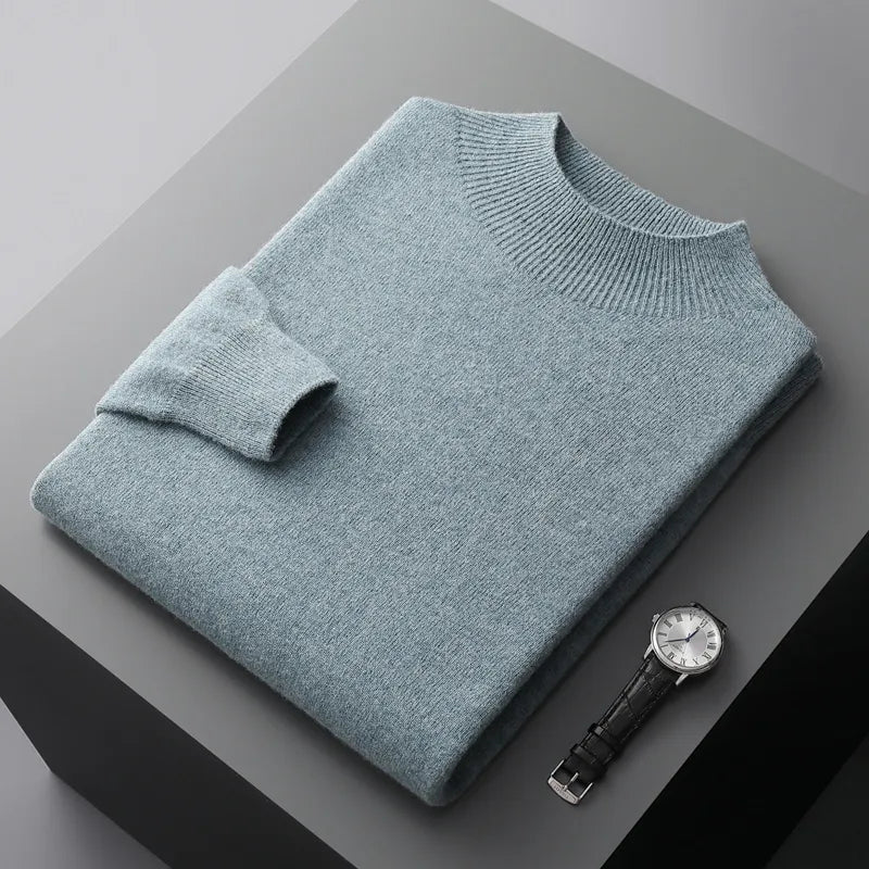 Modischer Herrenpullover – Komfortabler Soft-Touch mit Rippkragen - J&B - 1 - Atelier-Zofia