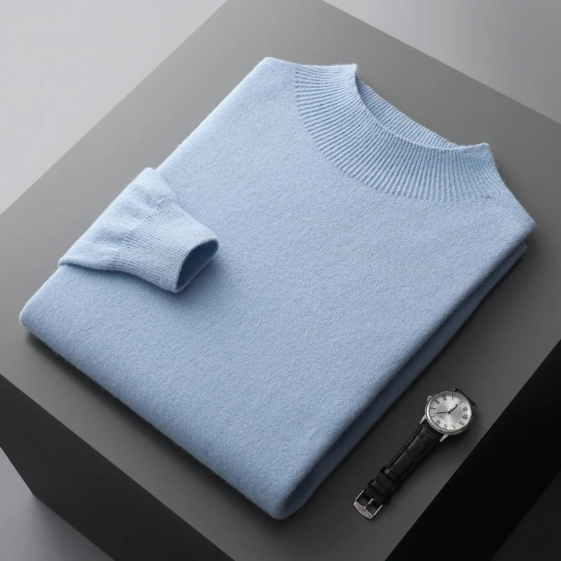 Modischer Herrenpullover – Komfortabler Soft-Touch mit Rippkragen - J&B - 3 - Atelier-Zofia