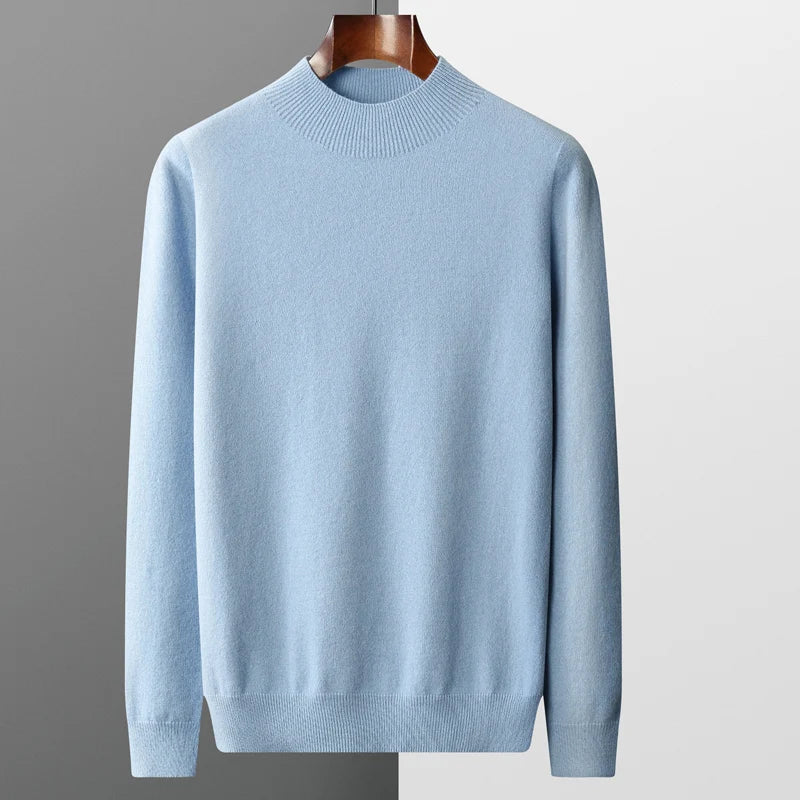 Modischer Herrenpullover – Komfortabler Soft-Touch mit Rippkragen - J&B - 5 - Atelier-Zofia