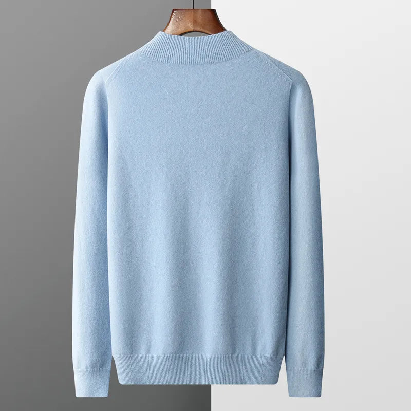 Modischer Herrenpullover – Komfortabler Soft-Touch mit Rippkragen - J&B - 6 - Atelier-Zofia