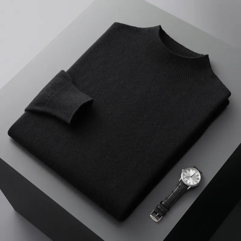Modischer Herrenpullover – Komfortabler Soft-Touch mit Rippkragen - J&B - 8 - Atelier-Zofia
