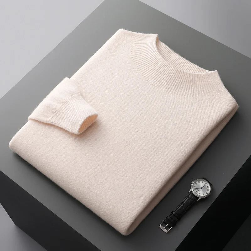 Modischer Herrenpullover – Komfortabler Soft-Touch mit Rippkragen - J&B - 10 - Atelier-Zofia