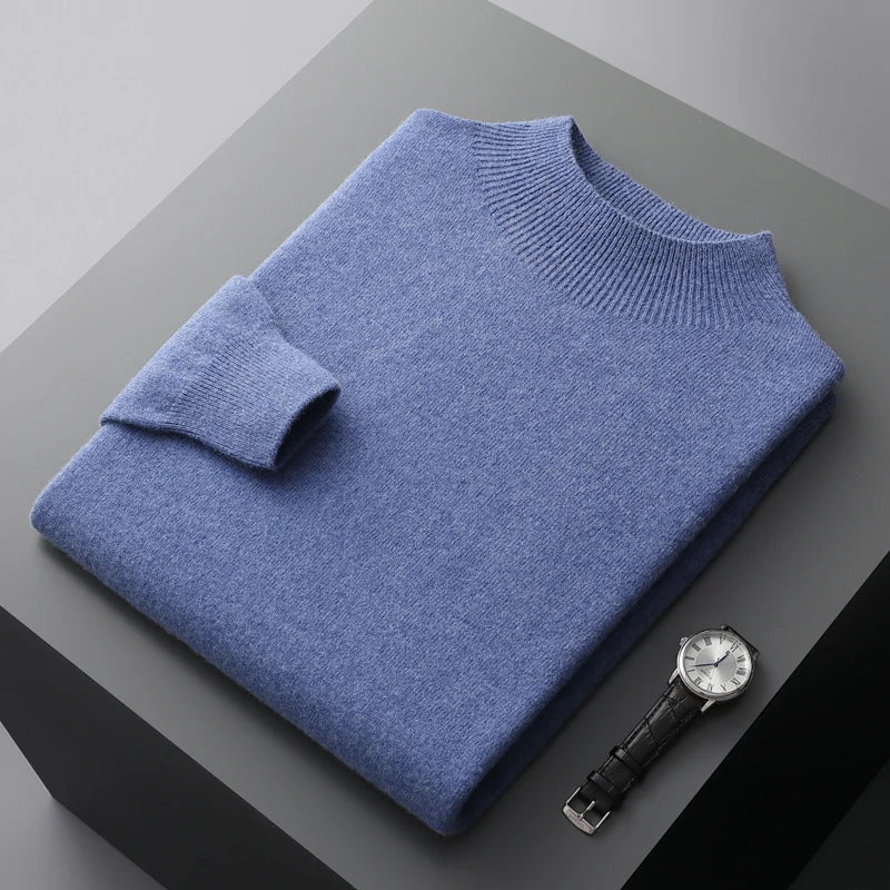 Modischer Herrenpullover – Komfortabler Soft-Touch mit Rippkragen - J&B - 11 - Atelier-Zofia