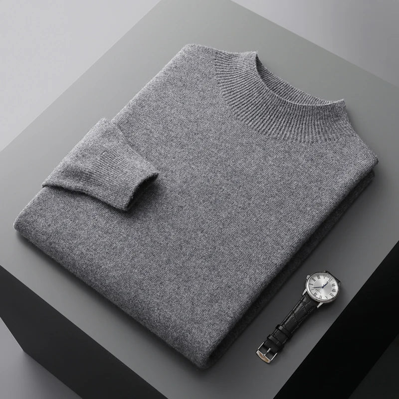 Modischer Herrenpullover – Komfortabler Soft-Touch mit Rippkragen - J&B - 12 - Atelier-Zofia