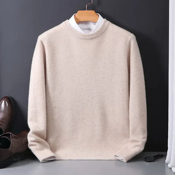Eleganter Herrenpullover aus feinstem Kaschmir mit Rundhalsausschnitt - J&B - 2 - Atelier-Zofia
