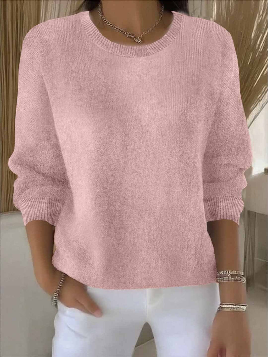 Bequemer Damenpullover – Softes Strickdesign mit lässiger Passform – J&B - 2 - Atelier-Zofia