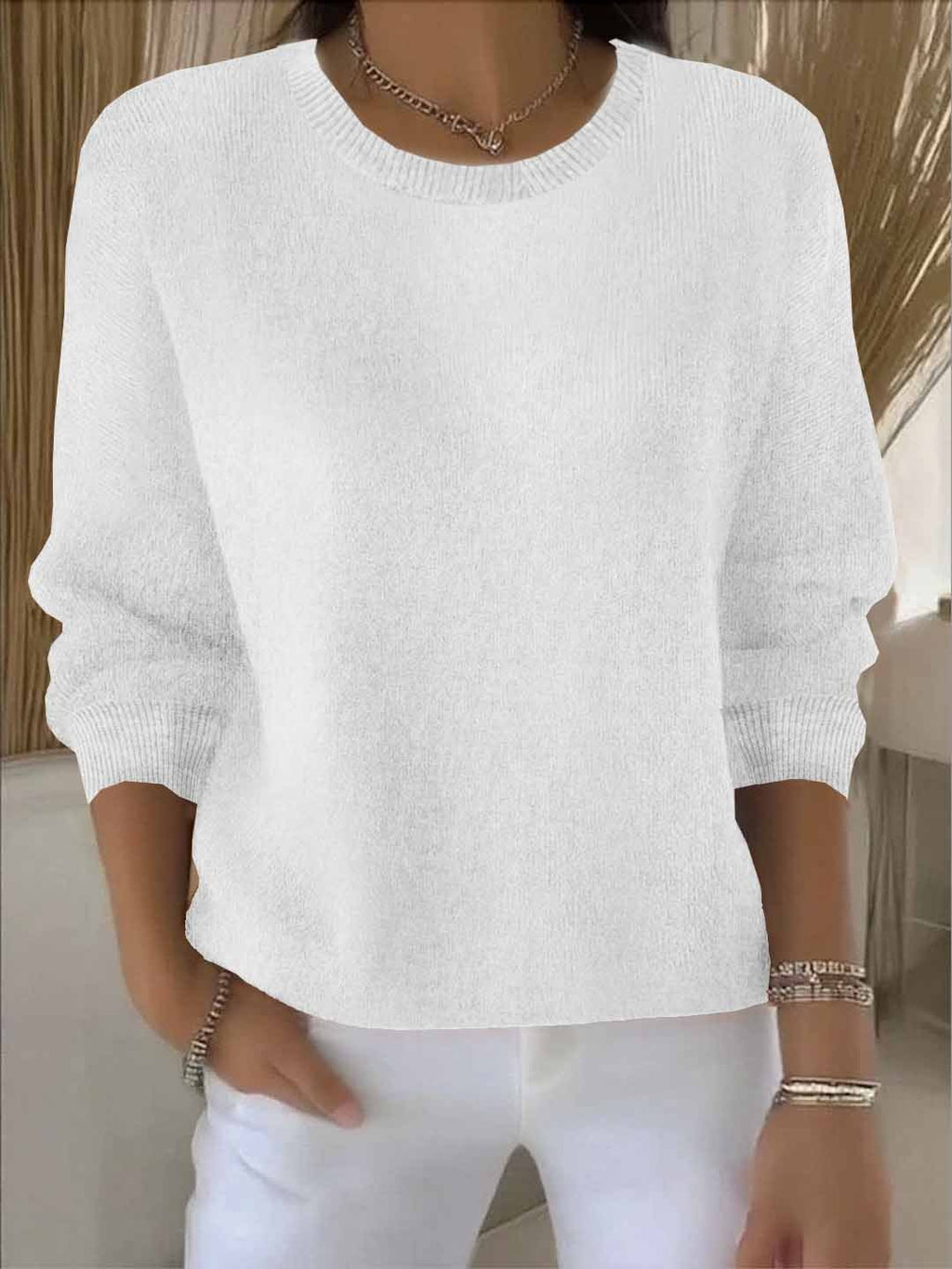 Bequemer Damenpullover – Softes Strickdesign mit lässiger Passform – J&B - 3 - Atelier-Zofia