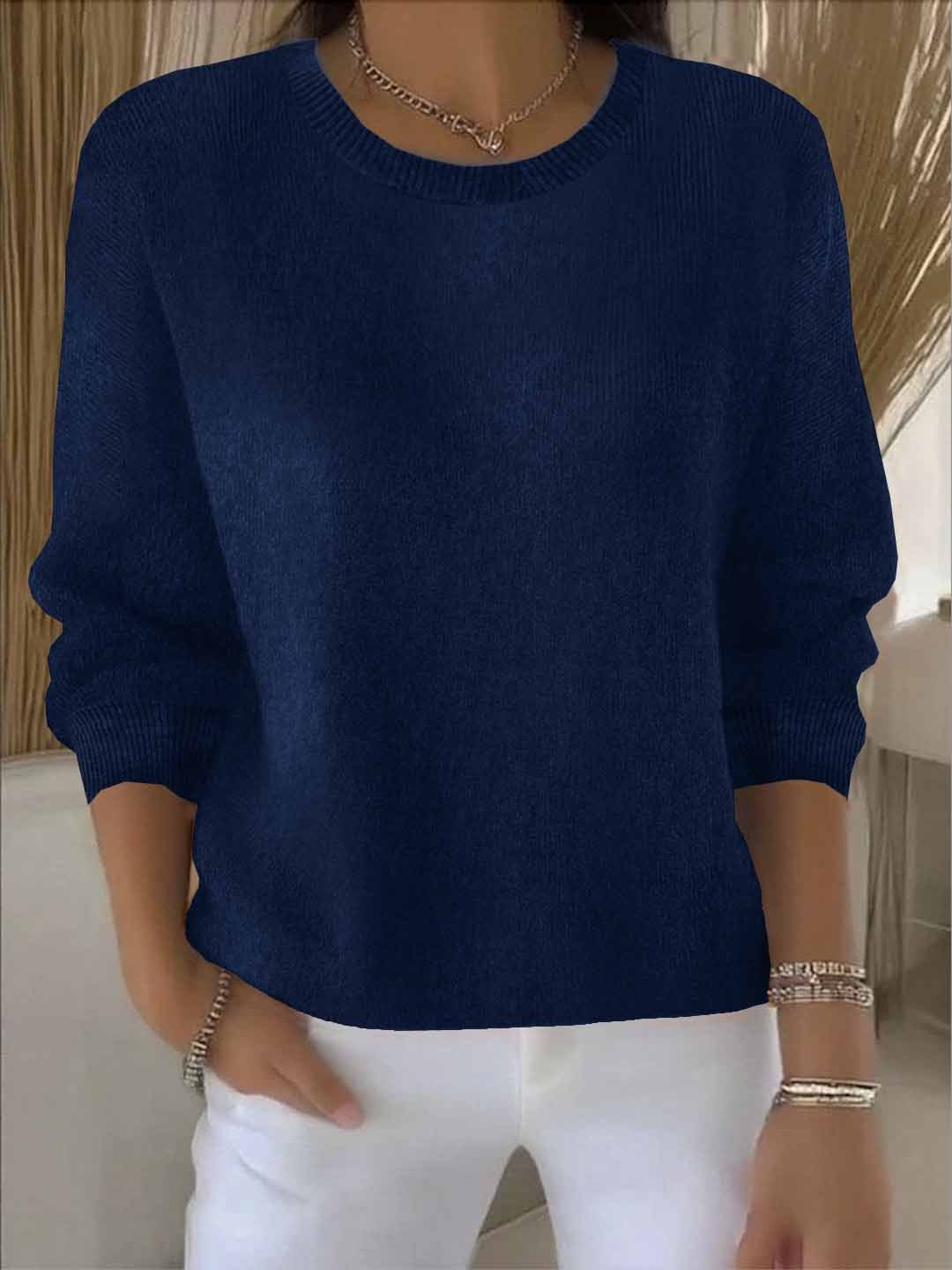 Bequemer Damenpullover – Softes Strickdesign mit lässiger Passform – J&B - 4 - Atelier-Zofia