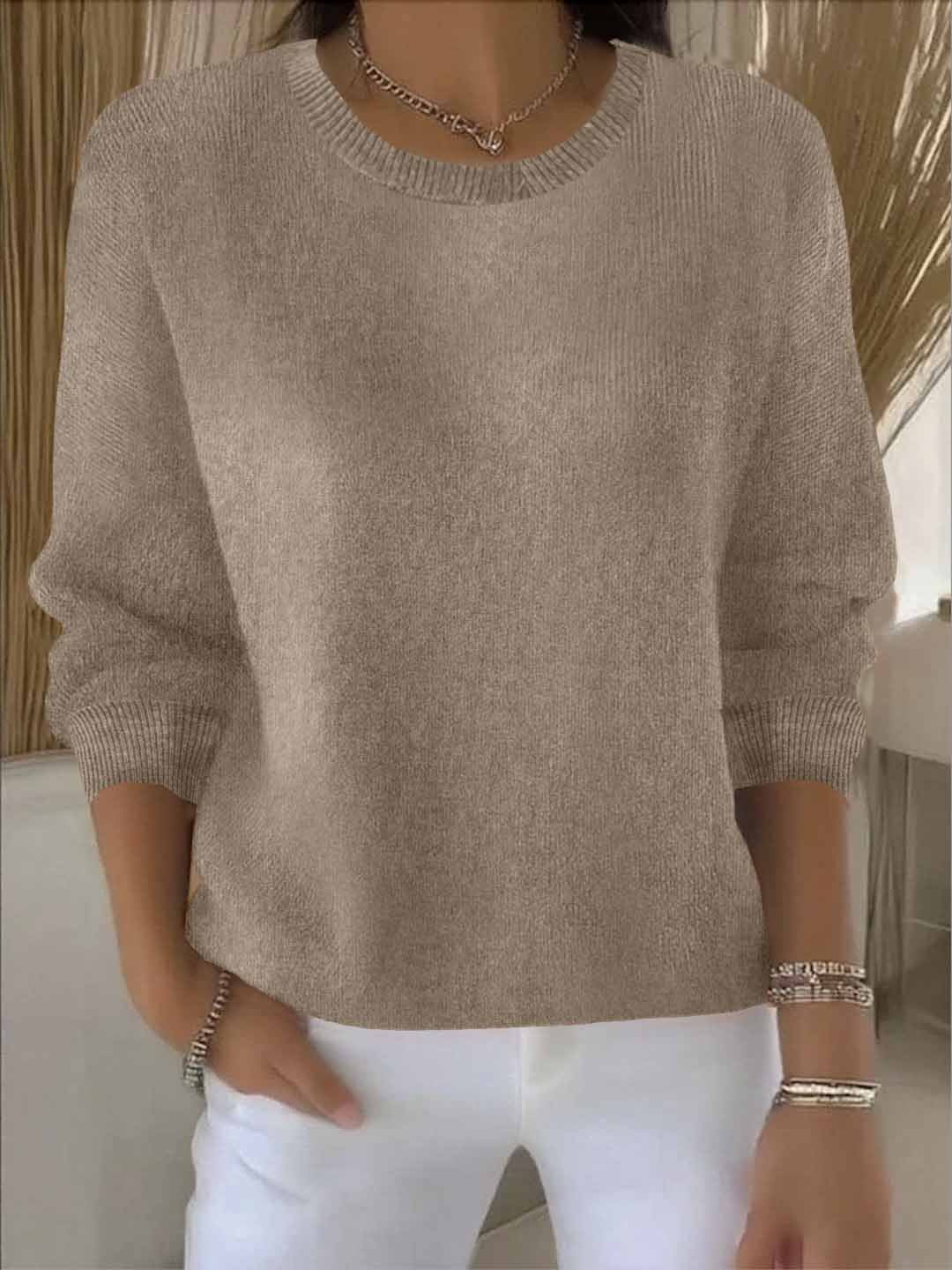 Bequemer Damenpullover – Softes Strickdesign mit lässiger Passform – J&B - 5 - Atelier-Zofia