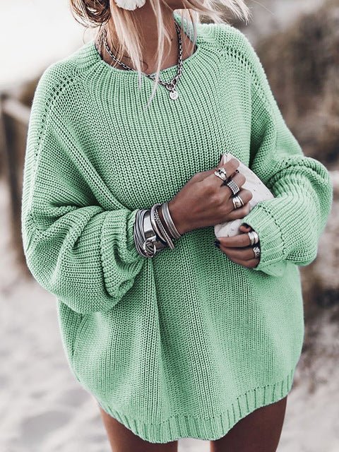 Damen Pullover im Grobstrick – Bequeme Oversize-Passform mit maritimem Stil - J&B - 6 - Atelier-Zofia