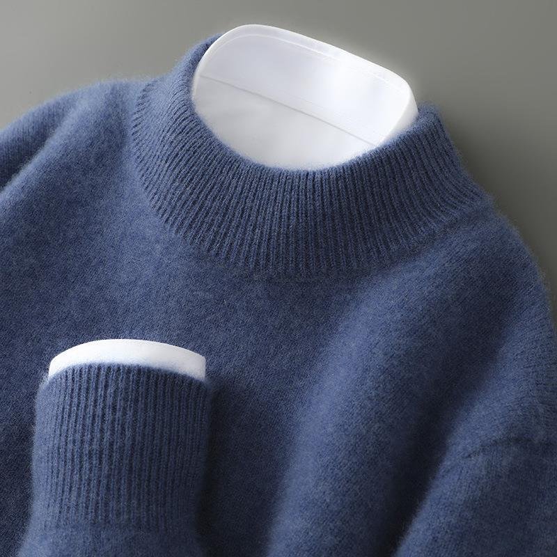 Kaschmir Damenpullover mit Rundhalsausschnitt und langen Ärmeln - J&B - 3 - Atelier-Zofia