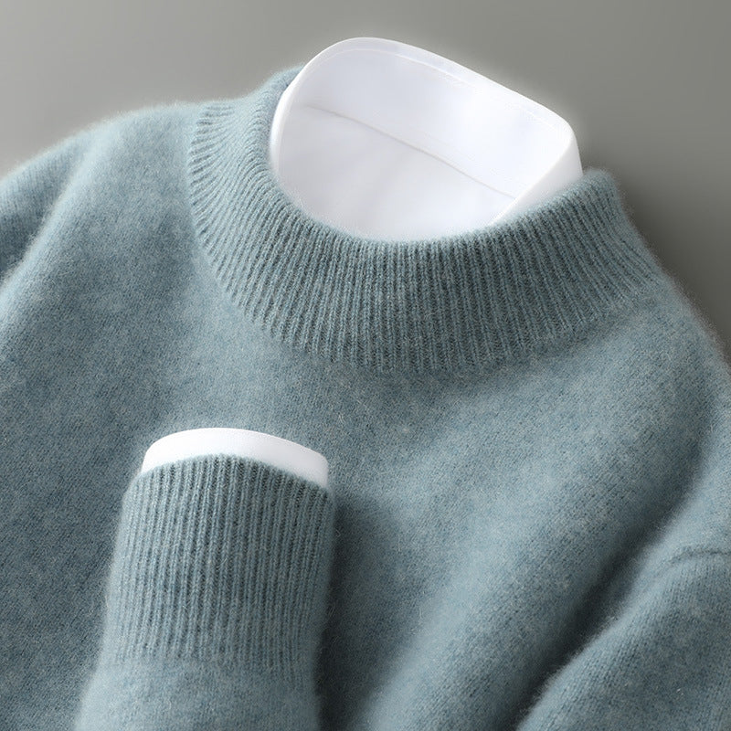 Kaschmir Damenpullover mit Rundhalsausschnitt und langen Ärmeln - J&B - 4 - Atelier-Zofia