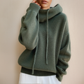 Bequemer Damen-Hoodie im Oversize-Stil mit Kapuze und verstellbarem Kordelzug - J&B - 5 - Atelier-Zofia