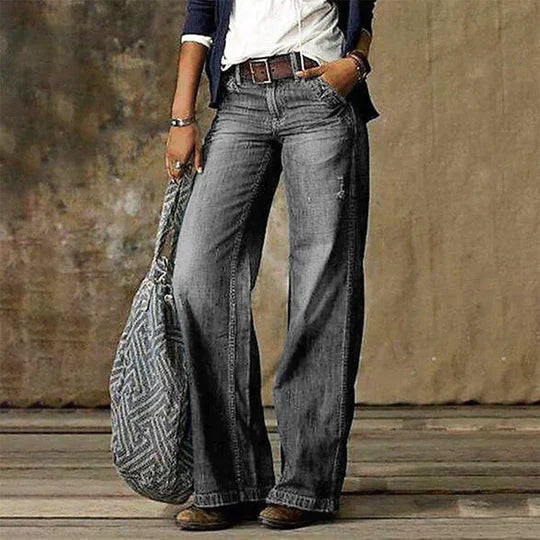 Damenjeans mit weitem Bein – Hoch taillierte Modelle von J&B für einen modischen Look - 3 - Atelier-Zofia