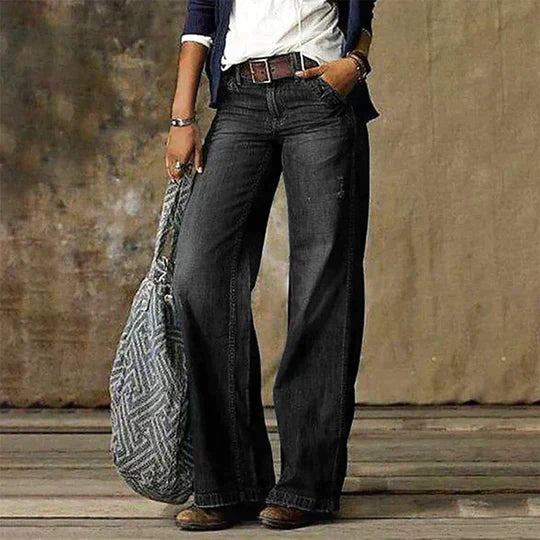Damenjeans mit weitem Bein – Hoch taillierte Modelle von J&B für einen modischen Look - 4 - Atelier-Zofia