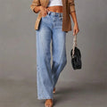 Damen Jeans mit hohem Bund und ausgestelltem Bein - J&B - 1 - Atelier-Zofia