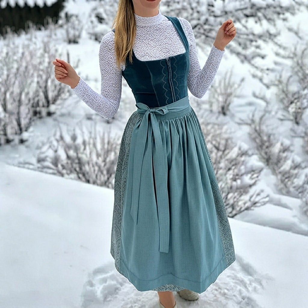 Traditionelles Dirndl für Damen mit stilvollen Akzenten - J&B - 2 - Atelier-Zofia