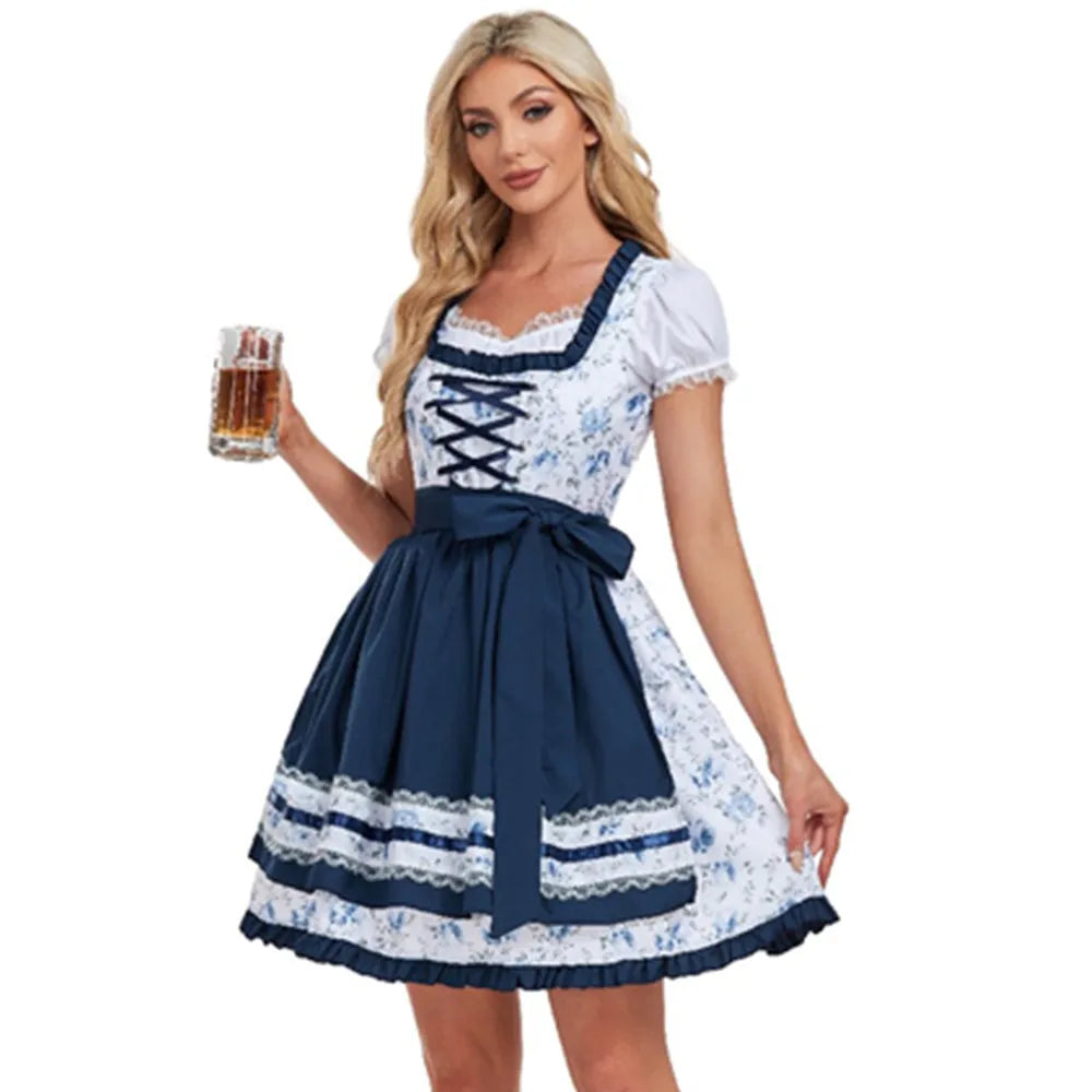 Traditionelles Dirndl für Damen mit floralem Design - J&B - 4 - Atelier-Zofia