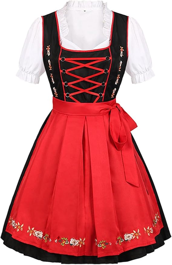 Elegantes Dirndl für Damen im traditionellen Oktoberfest-Design mit passender Schürze - J&B - 3 - Atelier-Zofia