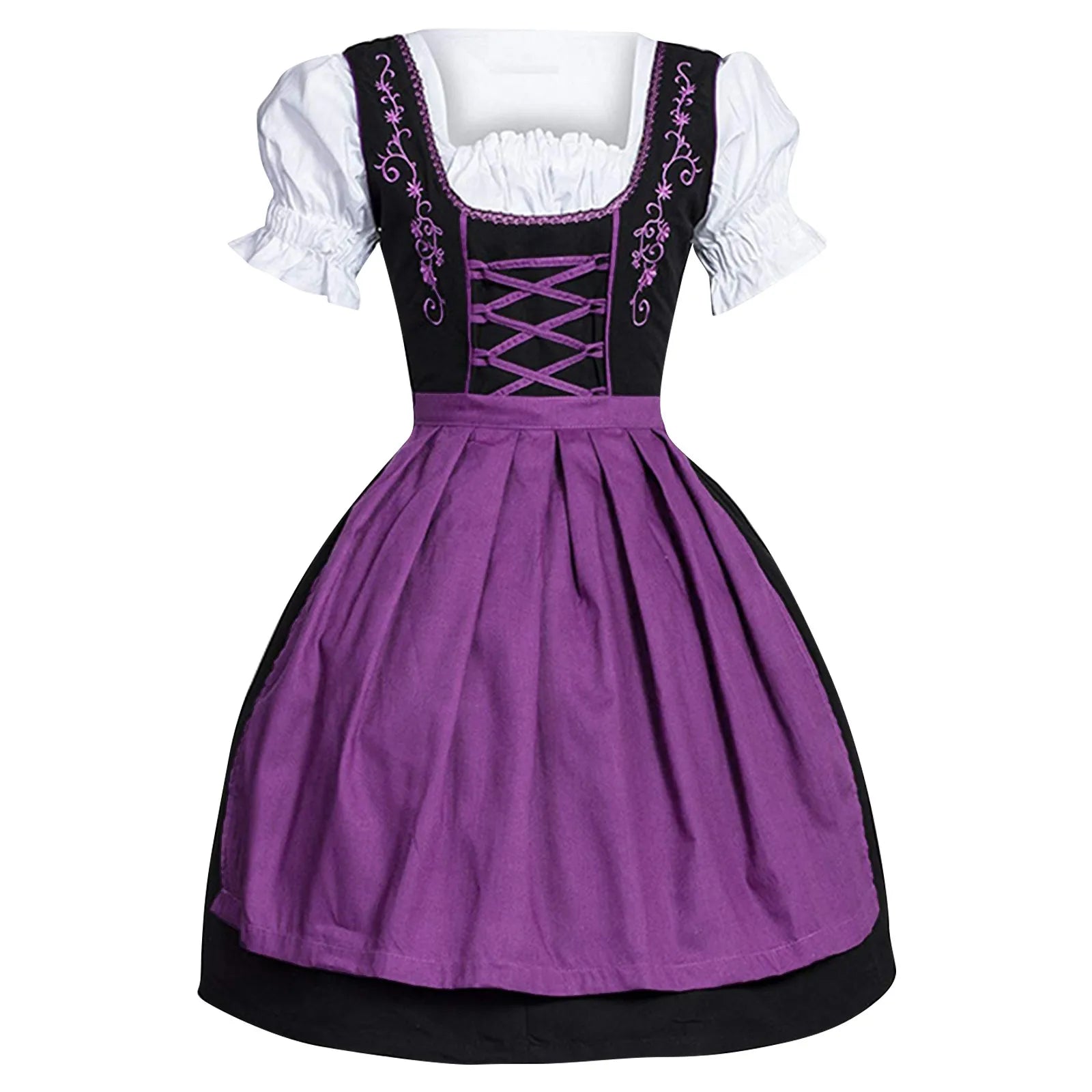 Elegantes Damenkleid im Oktoberfest-Stil mit kunstvoller Stickerei - J&B - 3 - Atelier-Zofia