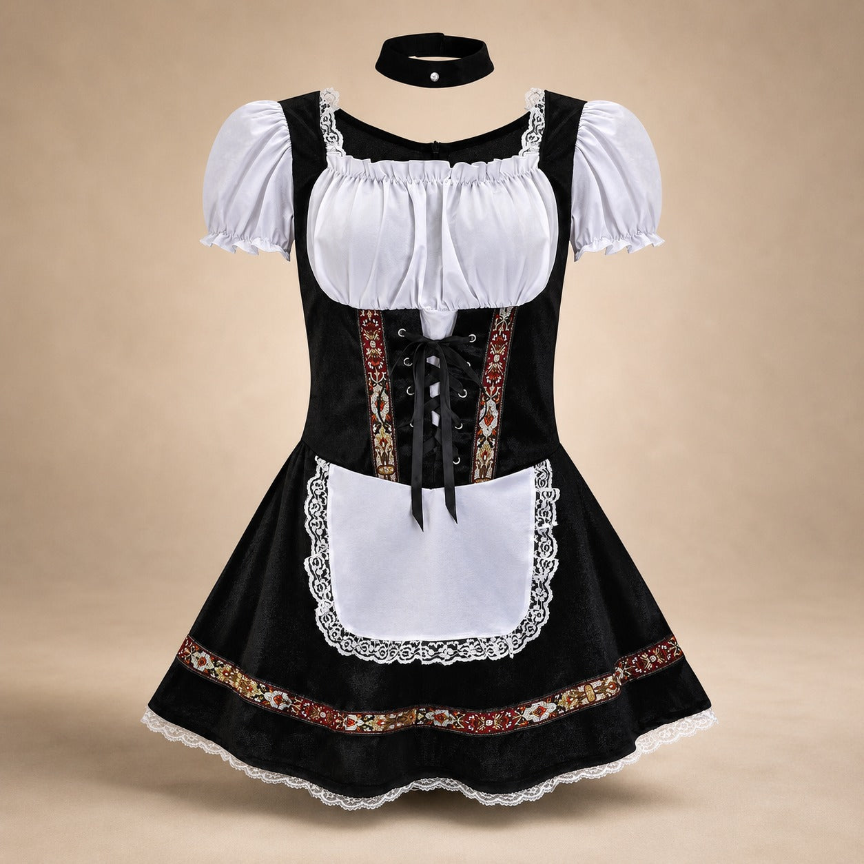 Feminin geschnittenes Dirndl mit Puffärmeln für Damen - J&B - 6 - Atelier-Zofia