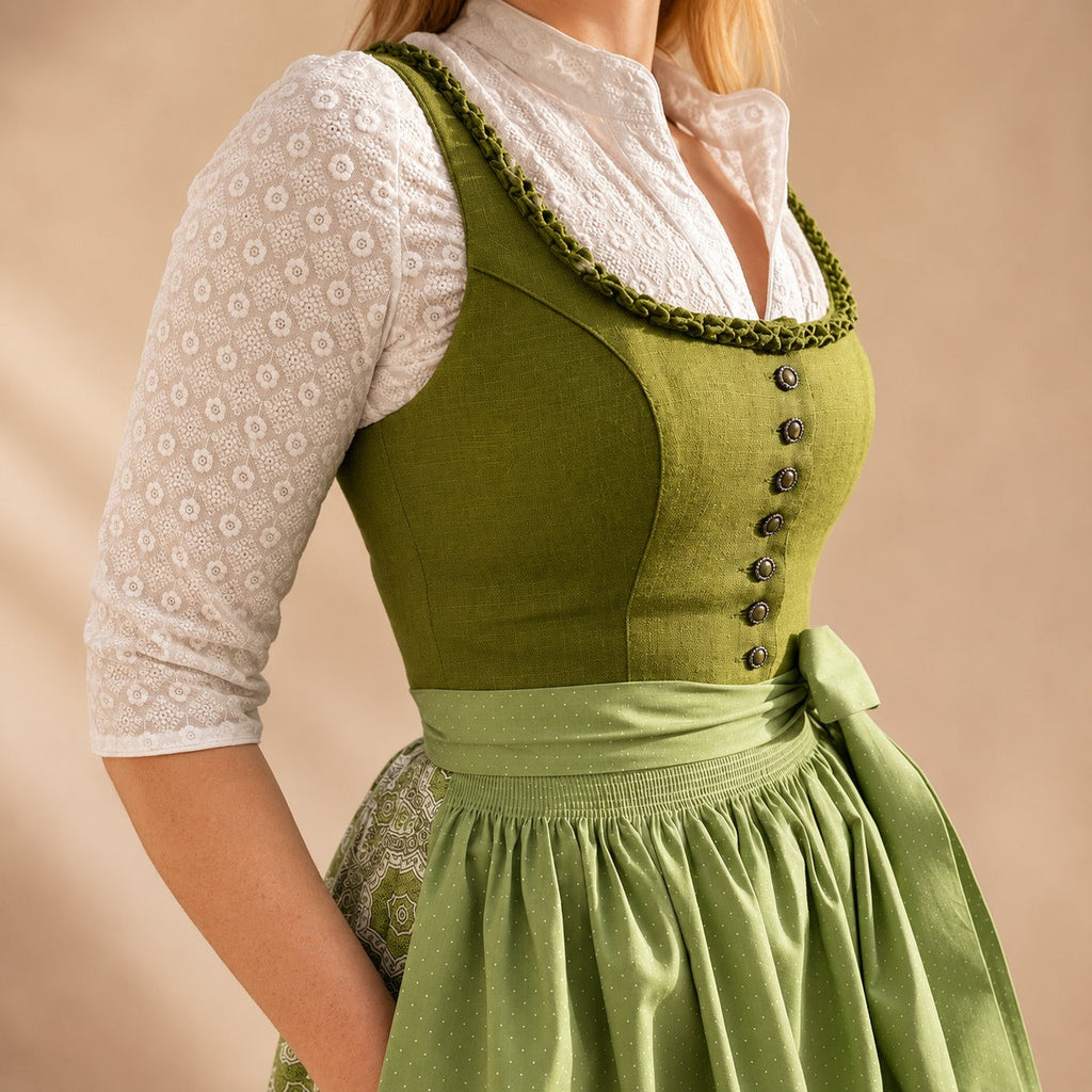 Damenkleid im traditionellen Oktoberfest-Stil mit verspielter Schleife - 9 - Atelier-Zofia