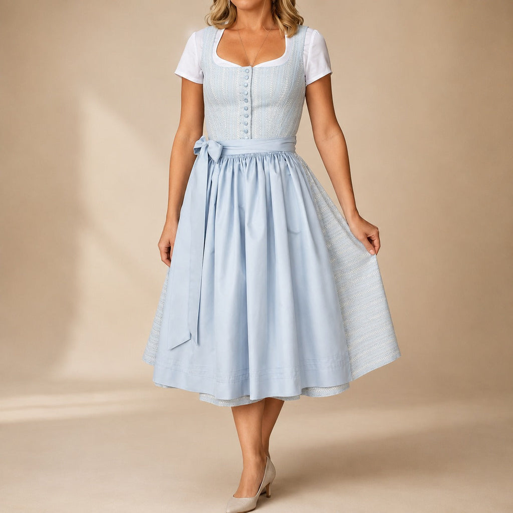 Damenkleid im traditionellen Oktoberfest-Stil mit verspielter Schleife - 11 - Atelier-Zofia