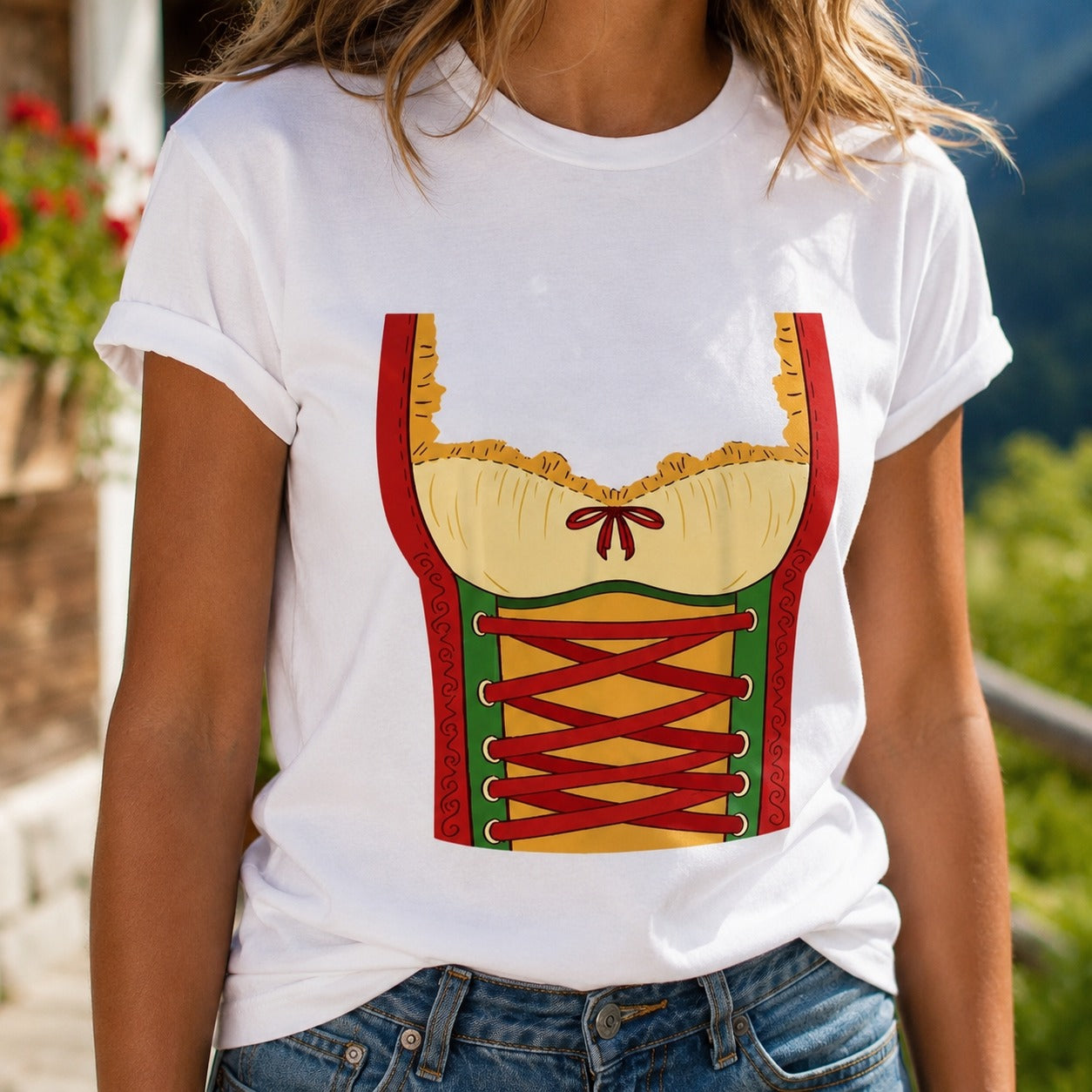 Lässiges Damen-T-Shirt im Oktoberfest-Design - J&B - 3 - Atelier-Zofia