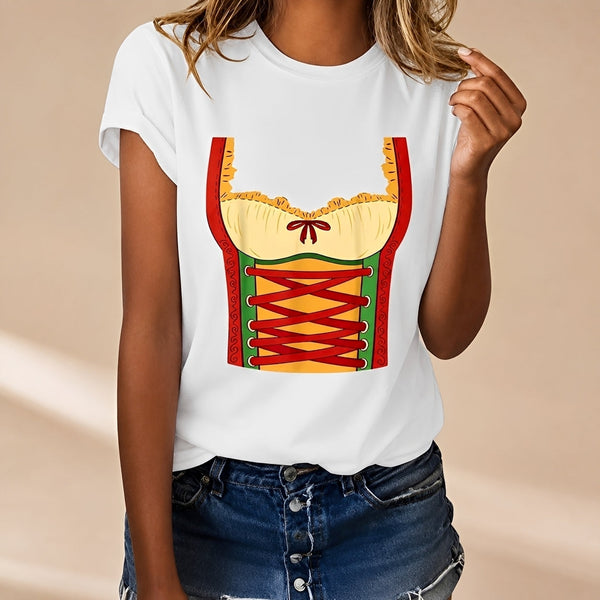 Lässiges Damen-T-Shirt im Oktoberfest-Design - J&B - 4 - Atelier-Zofia