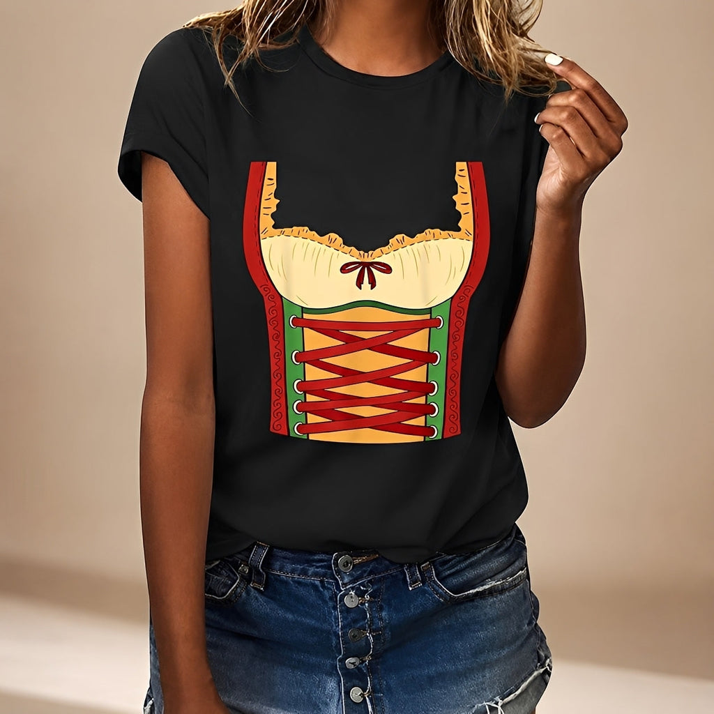Lässiges Damen-T-Shirt im Oktoberfest-Design - J&B - 9 - Atelier-Zofia