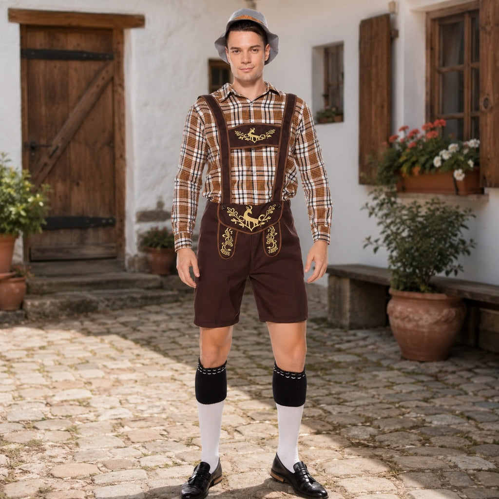 Traditionelles Herren-Outfit für das Oktoberfest im Zweiteiler mit edler Stickerei - J&B - 1 - Atelier-Zofia