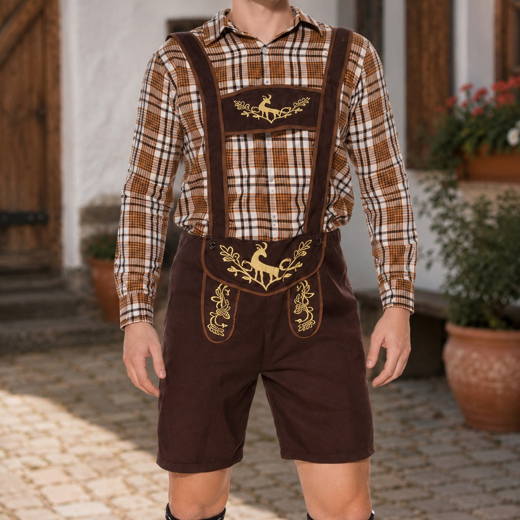 Traditionelles Herren-Outfit für das Oktoberfest im Zweiteiler mit edler Stickerei - J&B - 3 - Atelier-Zofia