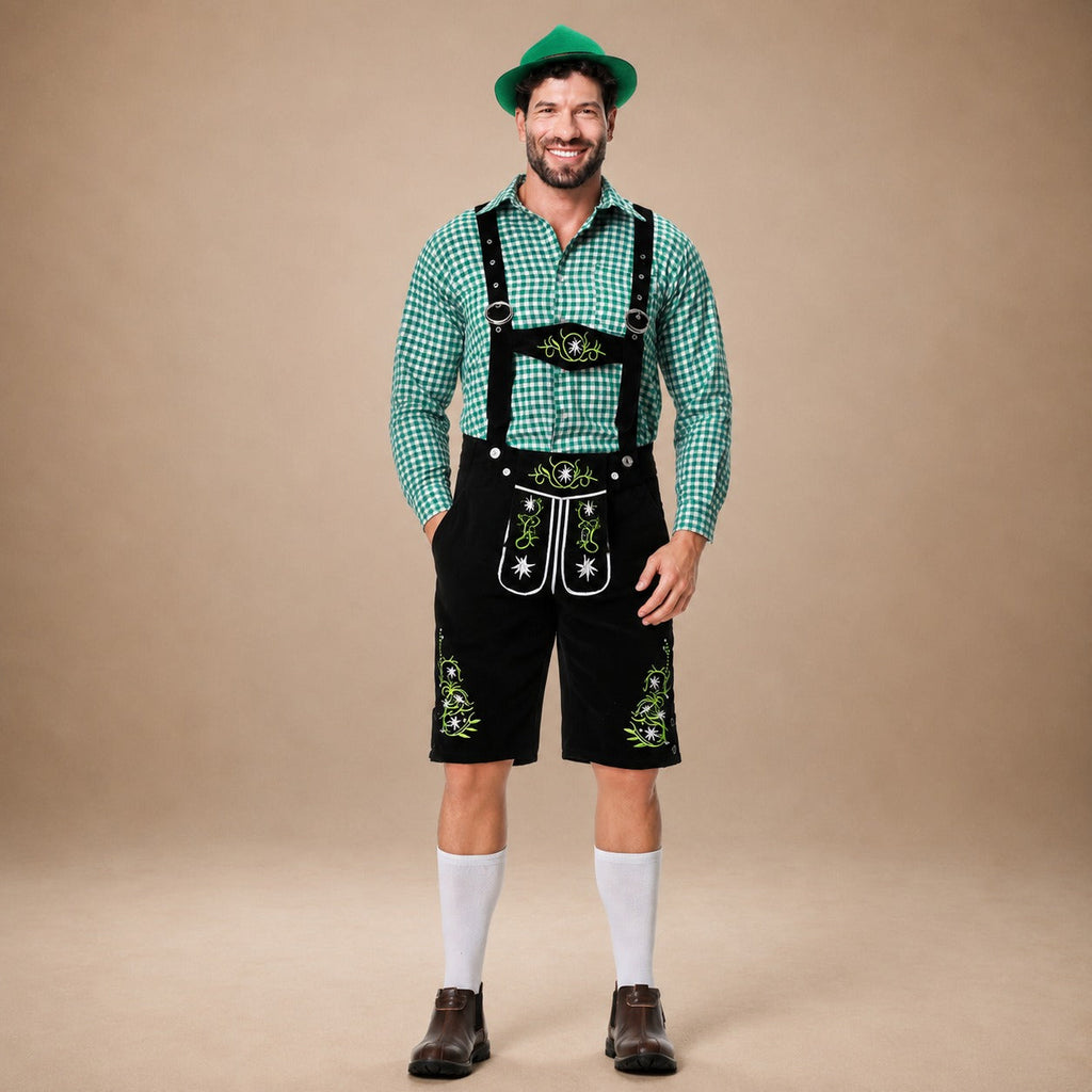 Elegante Herren Lederhosen im Oktoberfest-Stil – Authentische Stickereien von J&B - 5 - Atelier-Zofia