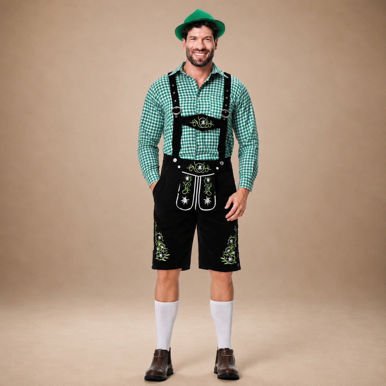 Elegante Herren Lederhosen im Oktoberfest-Stil – Authentische Stickereien von J&B - 5 - Atelier-Zofia