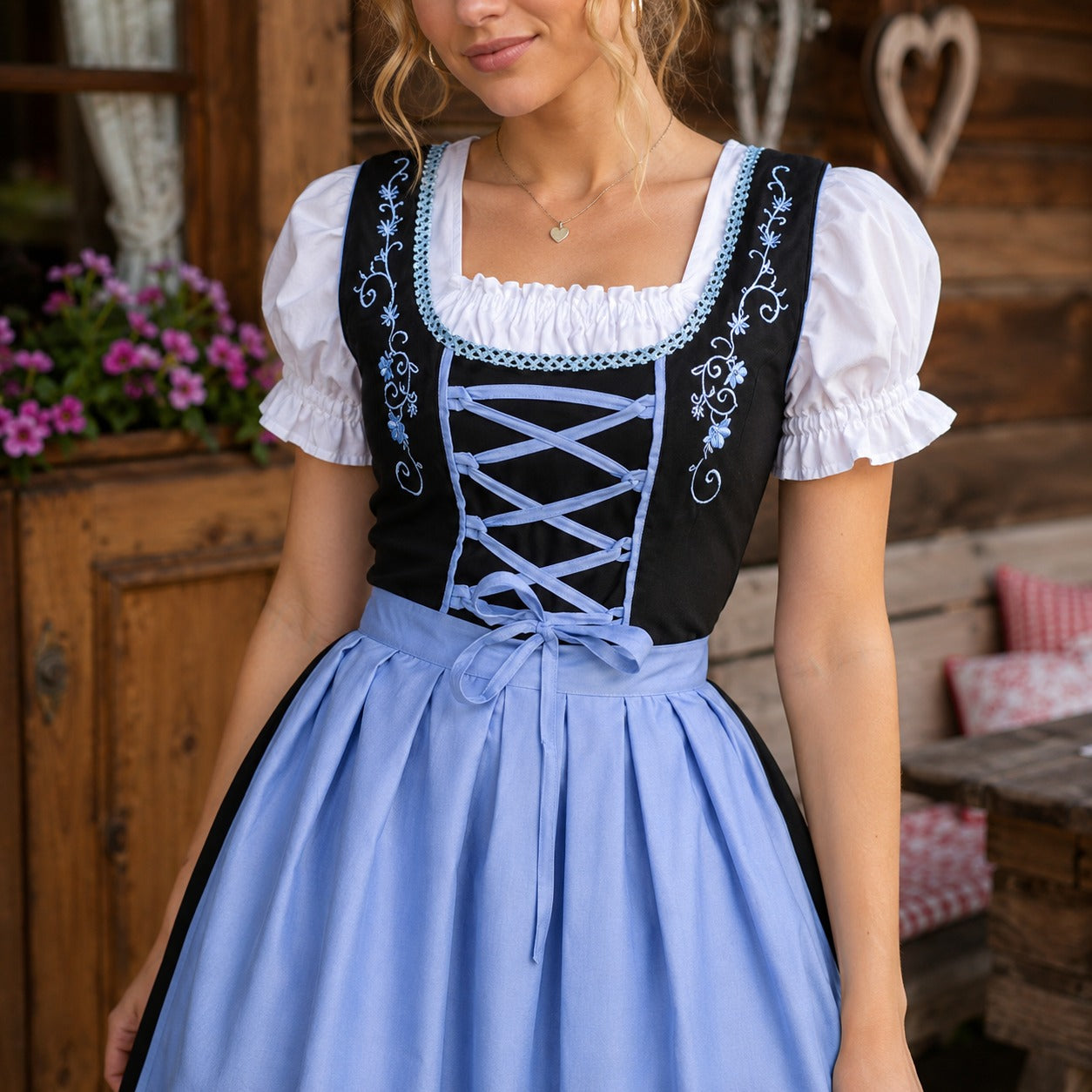 Oktoberfest-Kleid Damen mit Schnürung und schwingendem Rock | A&Z - 3 - Atelier-Zofia