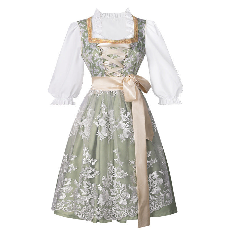 Dirndl Damen mit feiner Stickerei und Taillengürtel | A&Z - 1 - Atelier-Zofia