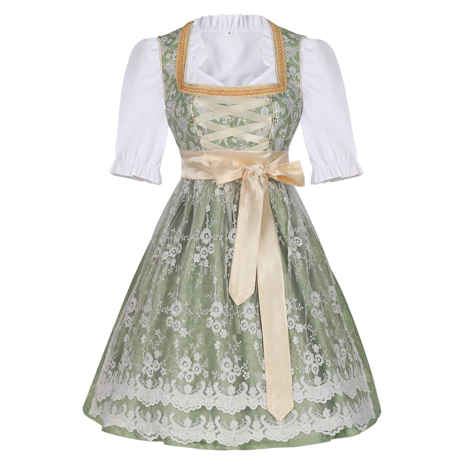 Dirndl Damen mit feiner Stickerei und Taillengürtel | A&Z - 2 - Atelier-Zofia