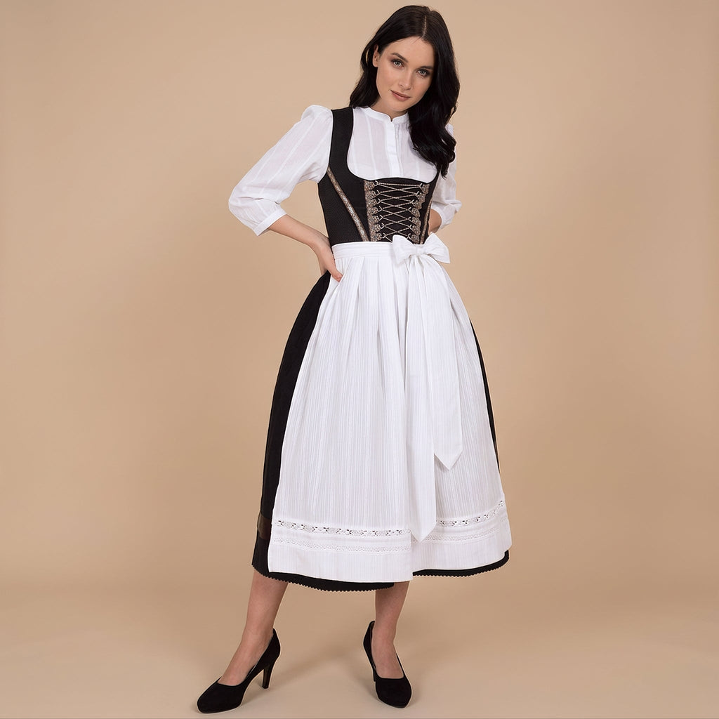 Dirndl Damen mit langen Ärmeln und charmantem Schnürdetail | A&Z - 4 - Atelier-Zofia