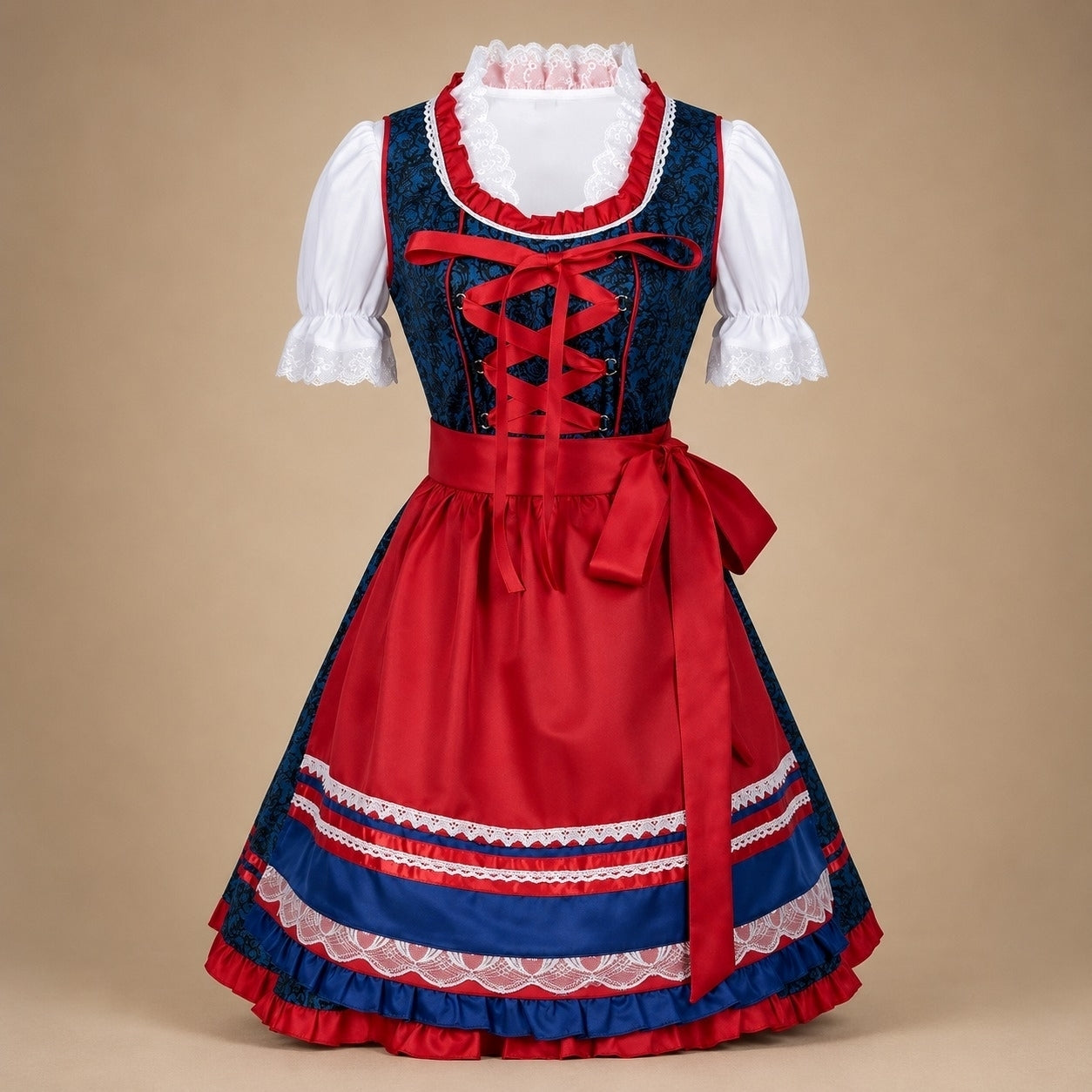 Dirndl Damen mit tiefem Ausschnitt und taillierter Passform | A&Z - 4 - Atelier-Zofia