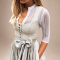 Damen Midi-Kleid mit Spitzenärmeln und Taillengürtel | A&Z - 4 - Atelier-Zofia