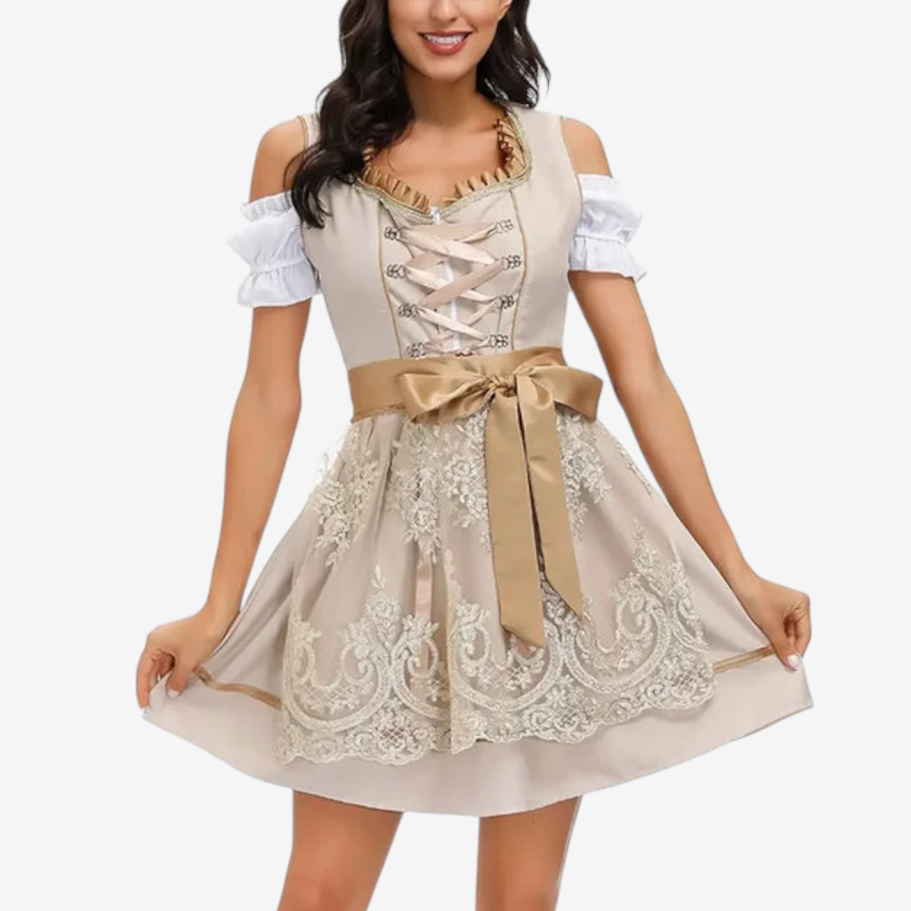 Dirndl Damen mit Schnürung und ausgefallenem Rock | A&Z - 2 - Atelier-Zofia