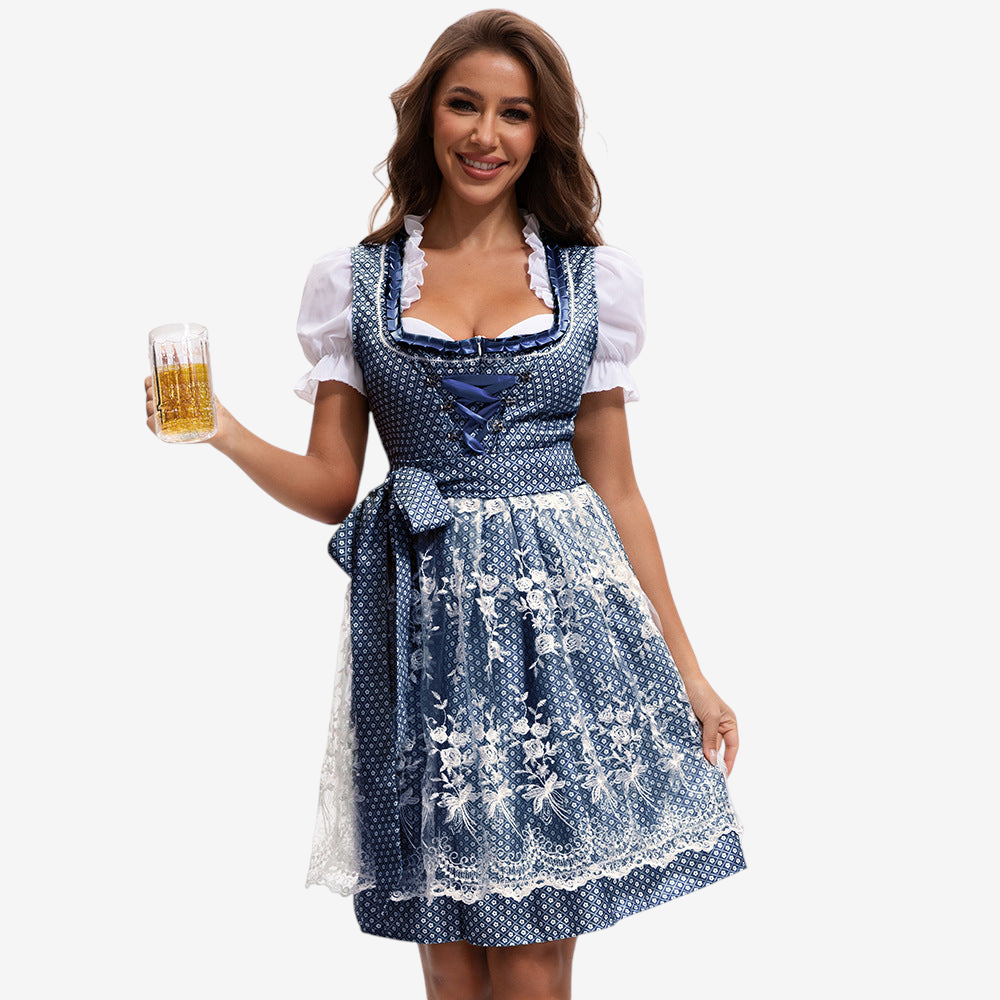 Dirndl Damen mit herzförmigem Ausschnitt und Spitzen-Details | A&Z - 5 - Atelier-Zofia