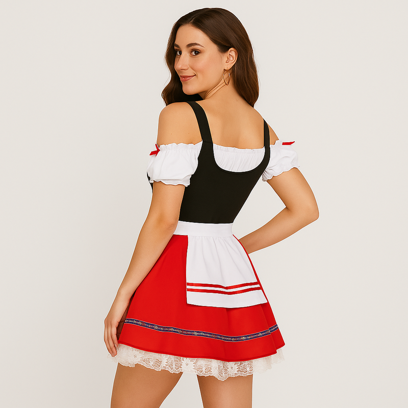Dirndl Damen mit schulterfreien Ärmeln und weitem Rock | A&Z - 4 - Atelier-Zofia