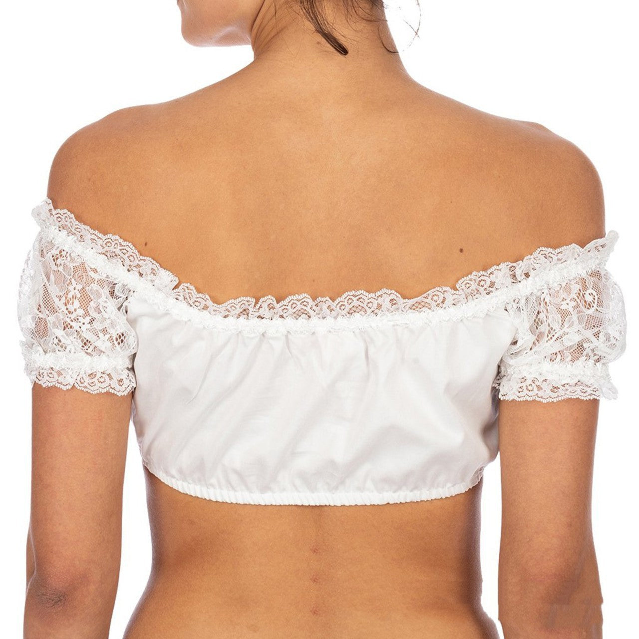 Bodysuit Damen mit zarten Spitzenärmeln und offener Rückenpartie | A&Z - 2 - Atelier-Zofia