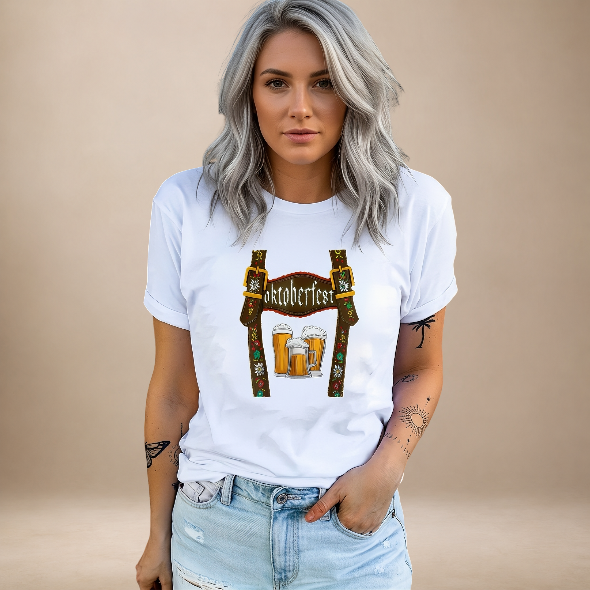 T-Shirt Damen mit Oktoberfest-Motiv und eleganten Trägern | A&Z - 5 - Atelier-Zofia