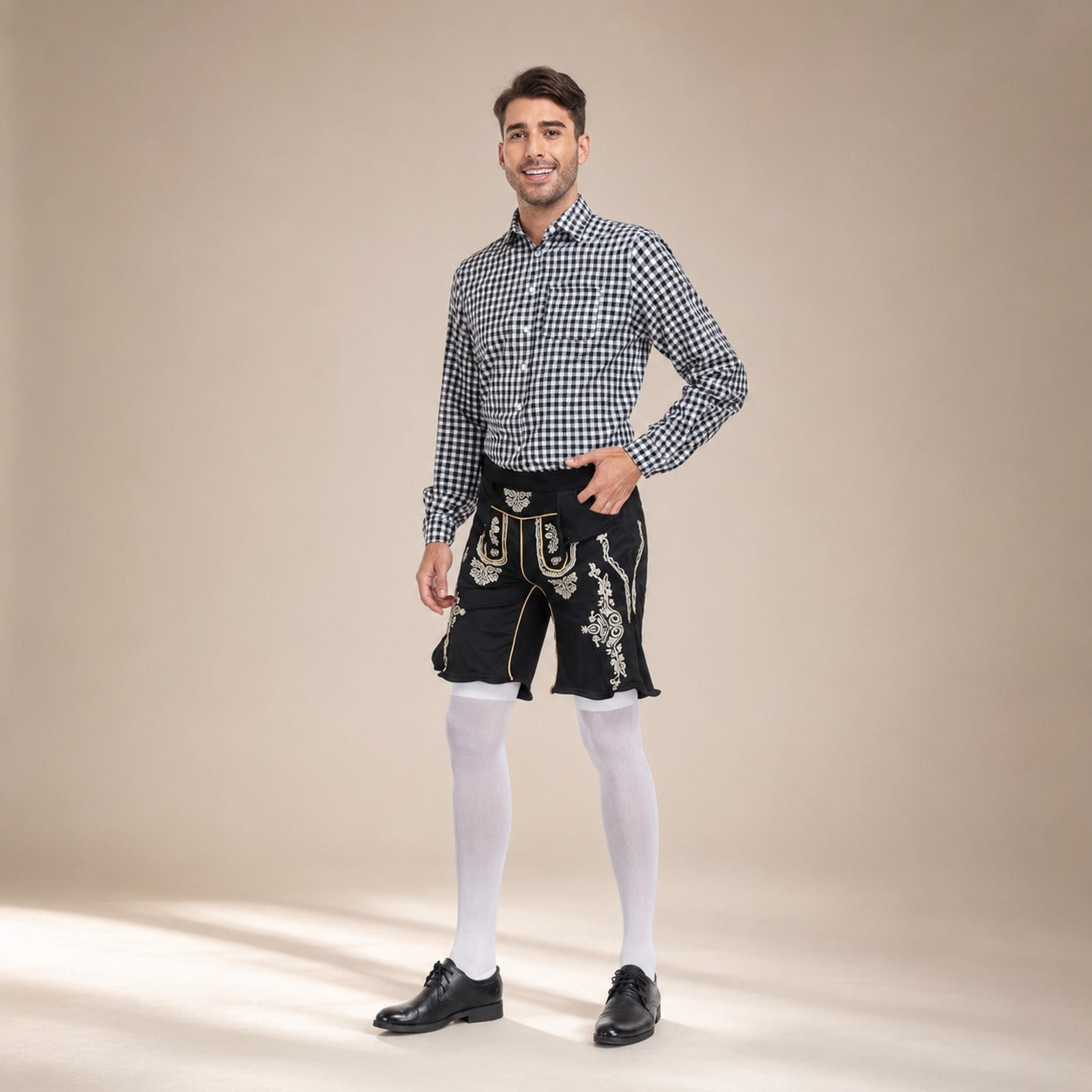 Kariertes Hemd Herren mit Trachtenhose | A&Z - 7 - Atelier-Zofia