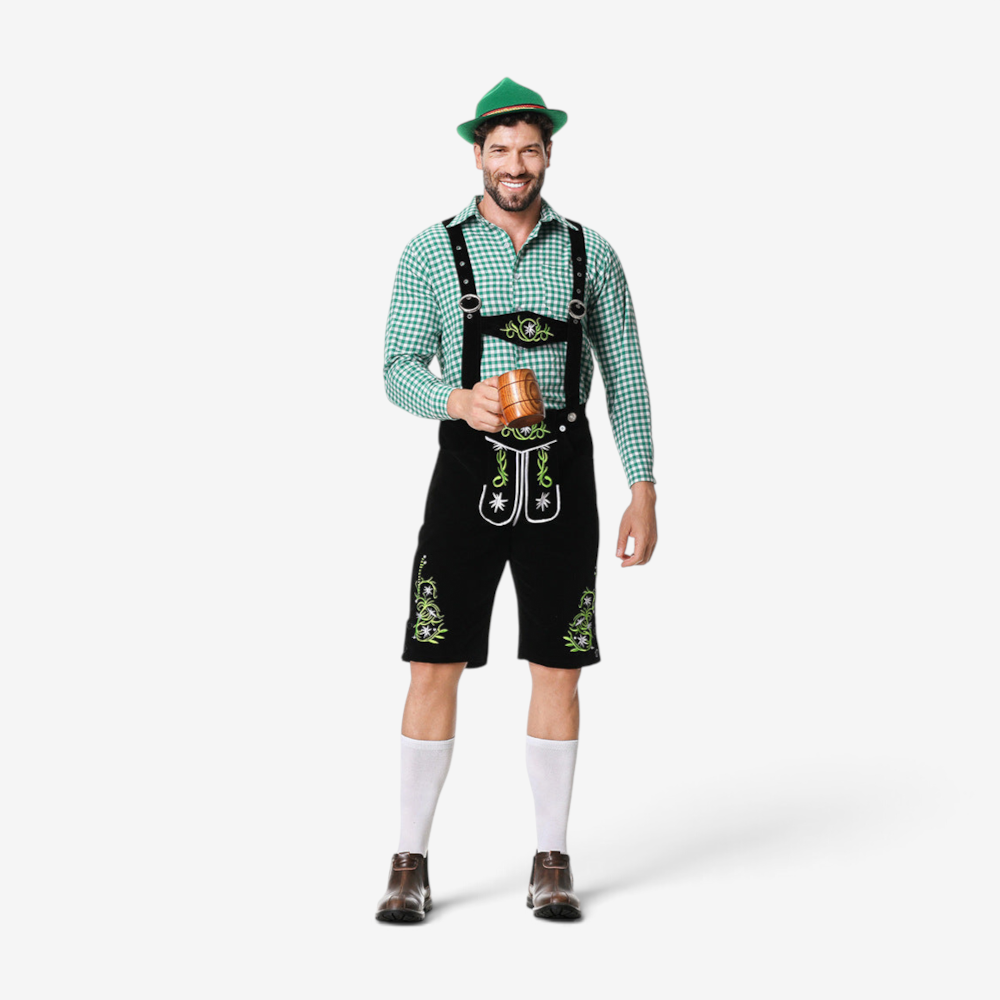 Herren Trachten-Shorts mit kunstvollen Stickereien und verstellbaren Trägern | A&Z - 2 - Atelier-Zofia