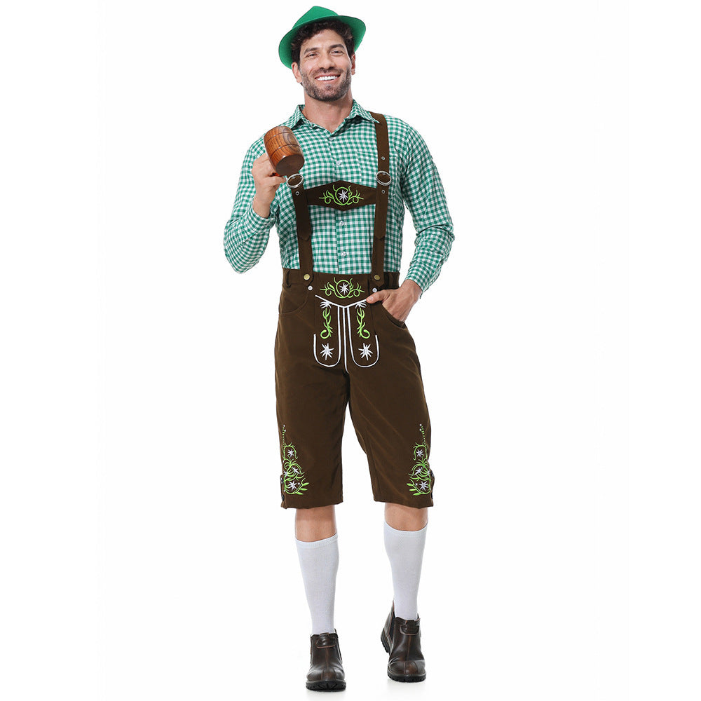 Herren Trachten-Shorts mit kunstvollen Stickereien und verstellbaren Trägern | A&Z - 3 - Atelier-Zofia