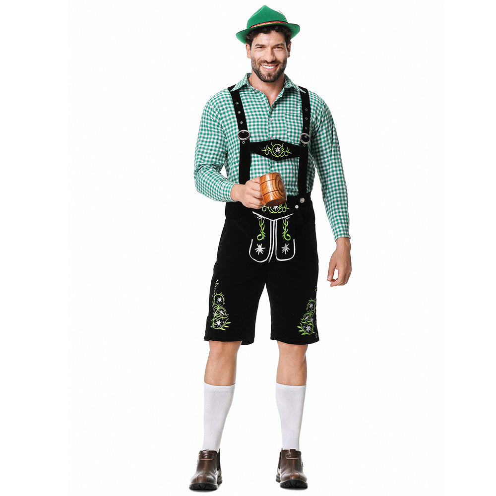 Herren Trachten-Shorts mit kunstvollen Stickereien und verstellbaren Trägern | A&Z - 4 - Atelier-Zofia